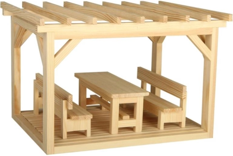 Mini pergola en bois modèle kit