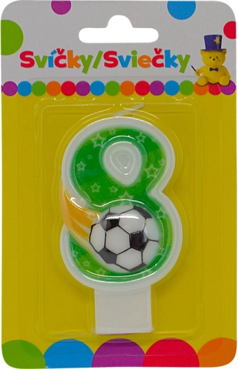 Bougie d’anniversaire chiffre 8 avec ballon