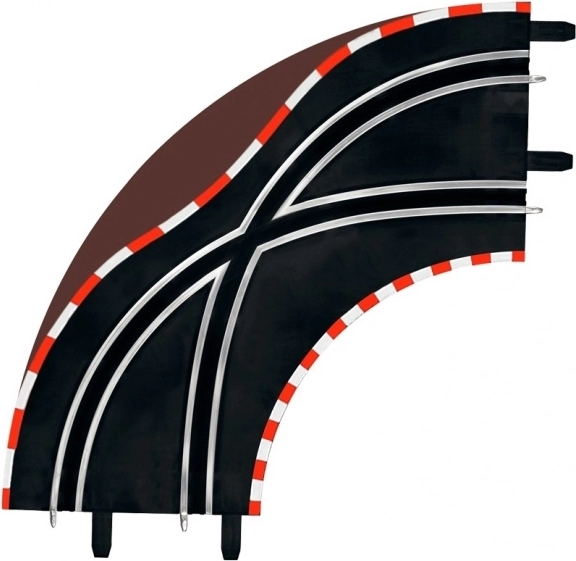 Croisement en virage 1/90° pour circuits Carrera GO!!!, GO!!! Plus et Digital 143 (2 pcs)