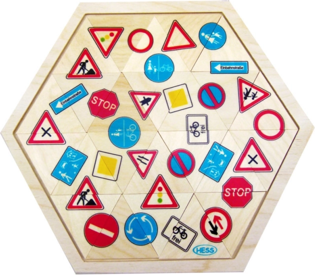 Hess puzzle mosaïque panneaux de signalisation 24 pièces