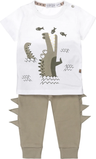 Ensemble enfant t-shirt et pantalon de survêtement DIRKJE, blanc, taille 80