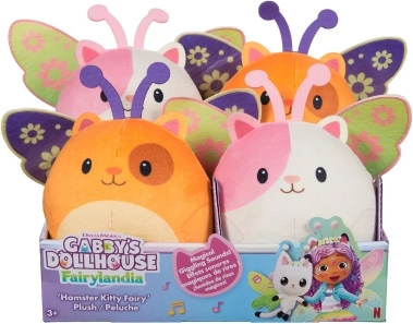 La maison magique de Gabby, hamster féerique en peluche avec sons, 14 cm - 1 pièce