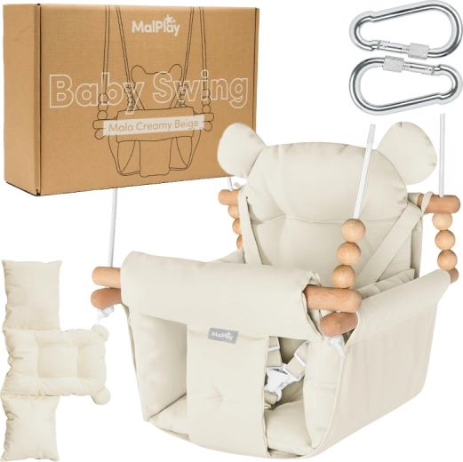 Balançoire pour enfant Malo – beige crème
