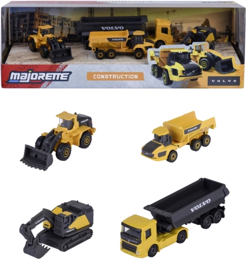 Majorette Volvo edition coffret cadeau de véhicules de chantier - 4 pièces