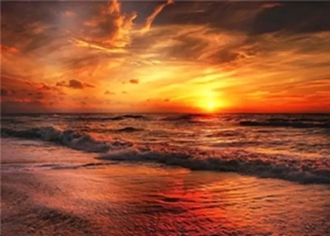 Peinture diamant Mer au coucher du soleil 30 × 40 cm