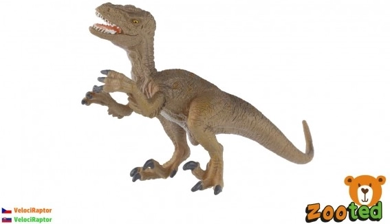 Figurine en plastique de vélociraptor 16 cm