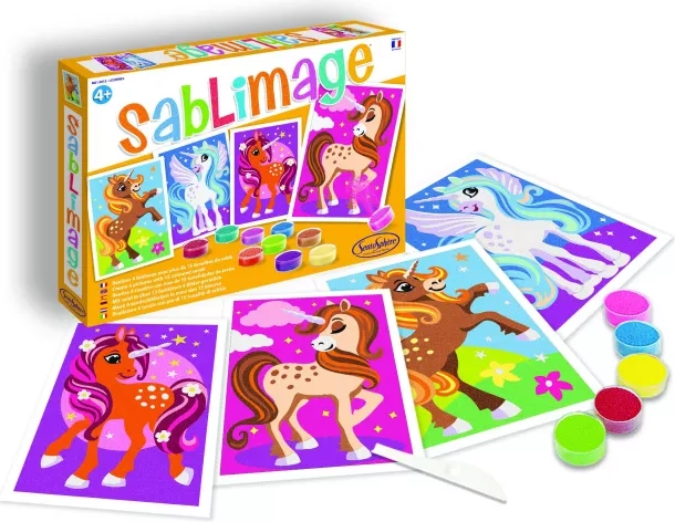 Sentosphere Sablimage mini tableaux de sable licornes