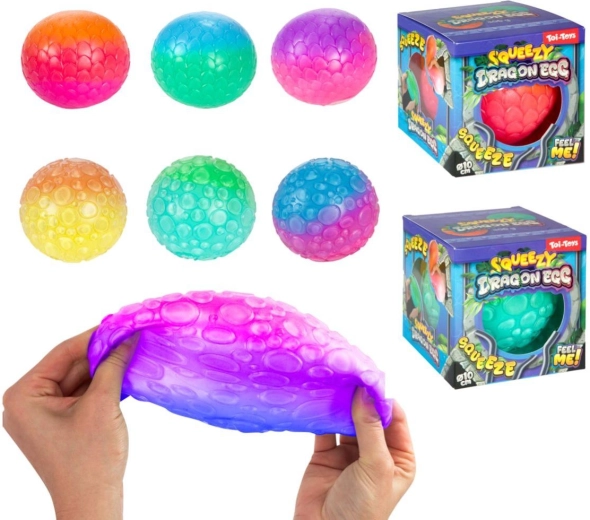 Balle anti-stress à presser œuf de dragon 10 cm