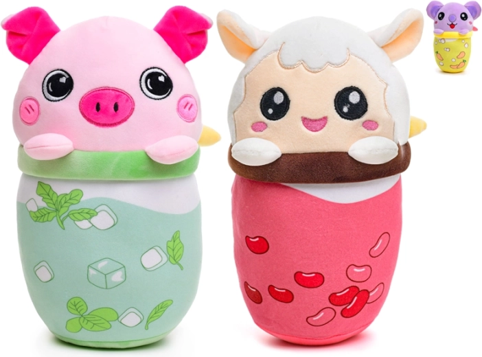 Peluche bubble tea petit animal 24 cm