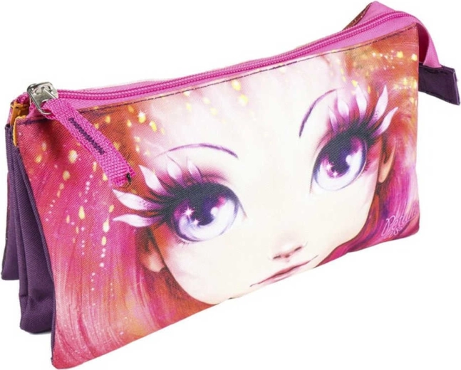 Trousse scolaire pour filles Nebulous à fermeture éclair avec 3 pochettes 23 × 13 cm - 1 pièce