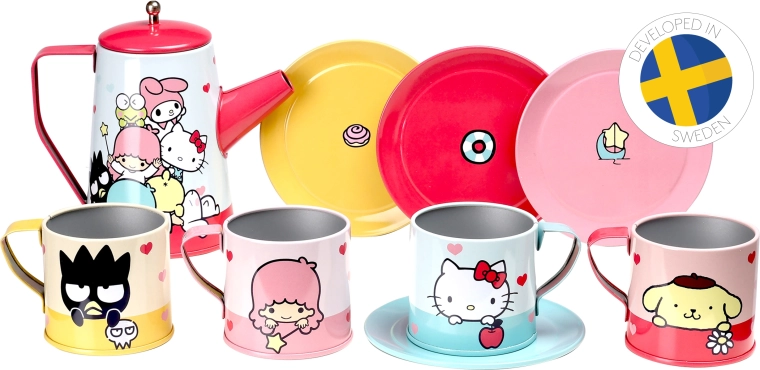 Service à thé en métal Hello Kitty pour enfants (jeu d’imitation)
