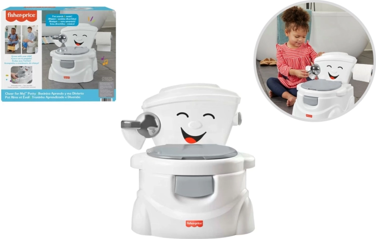 Pot Fisher-Price interactif pour enfant, en forme de toilettes, avec sons