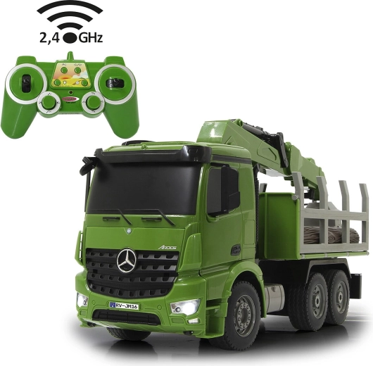 Camion forestier RC Jamara Mercedes-Benz Arocs pour le transport de bois, 1:20, 2,4 GHz