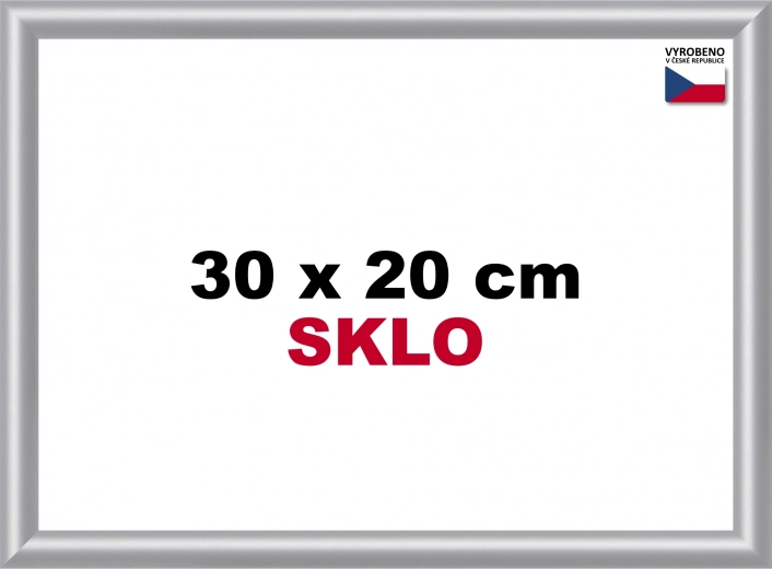 Cadre en plastique argenté 30x20cm