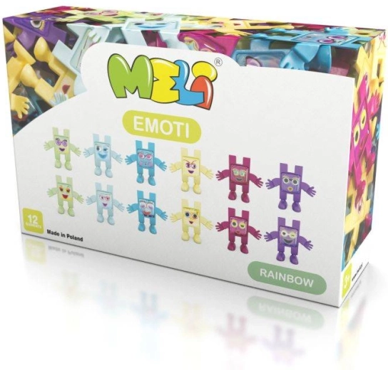 Meli Emoti Rainbow - ensemble de construction - 12 pièces