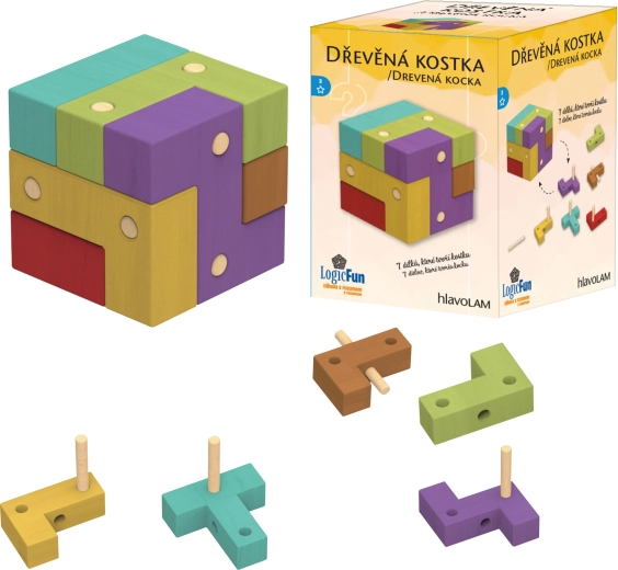 Casse-tête IQ cube en bois