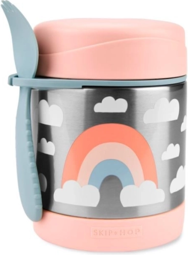 Skip Hop Spark Style thermos alimentaire avec cuillère-fourchette arc-en-ciel 325 ml