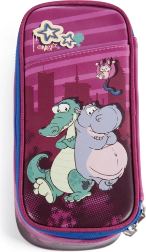 Trousse NICI Crocodile et Hippopotame verte