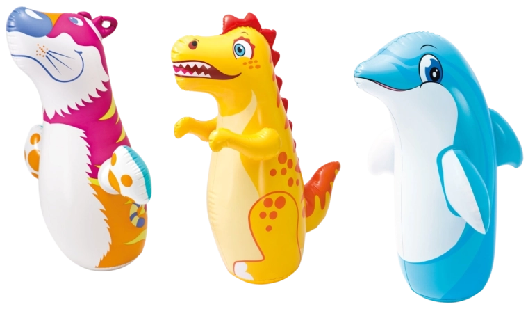 Animal de boxe gonflable 97 × 61 cm, 3 modèles