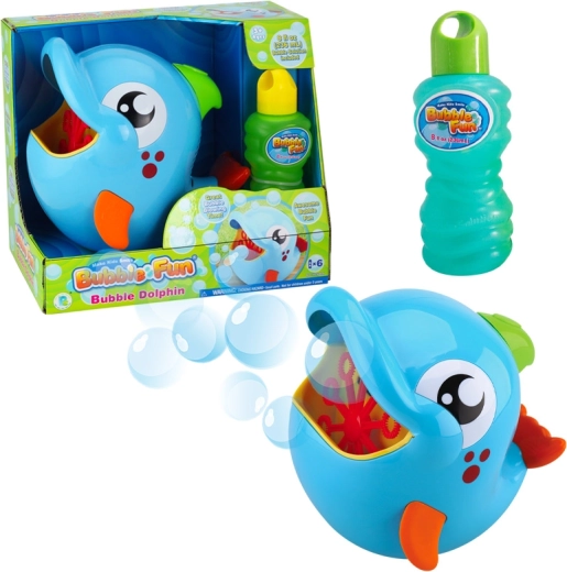 Machine à bulles dauphin avec recharge 236 ml – Bubble Fun