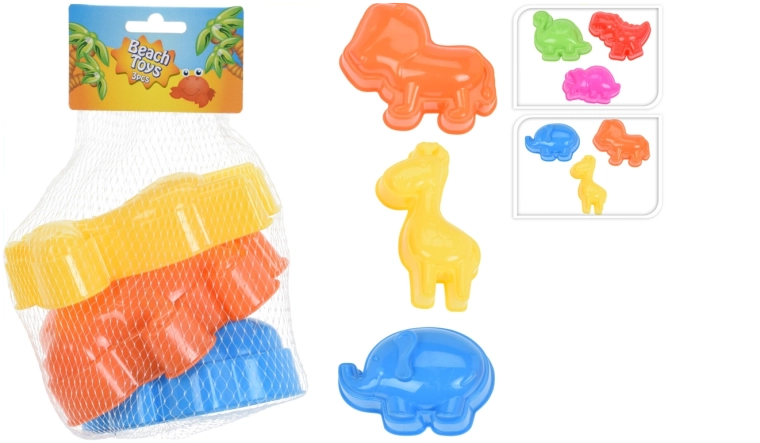 Set de 3 moules à sable avec animaux