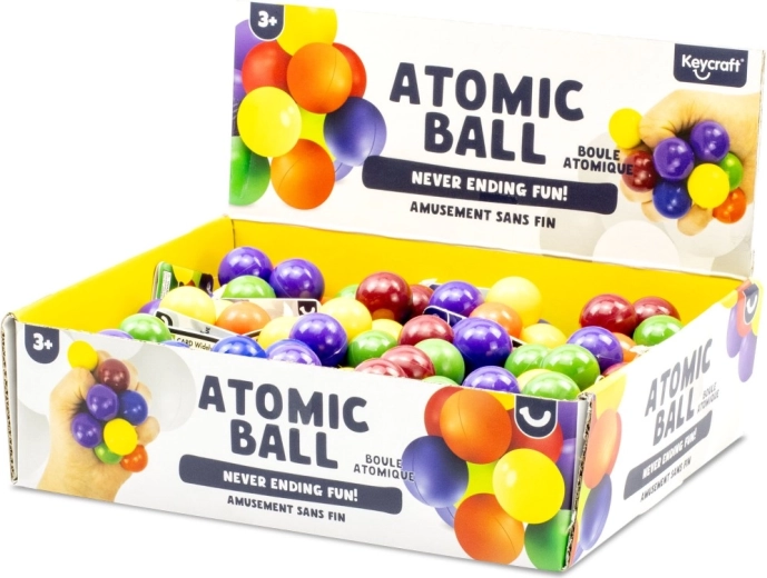 Balle anti-stress à grille atomique – jouet sensoriel à presser