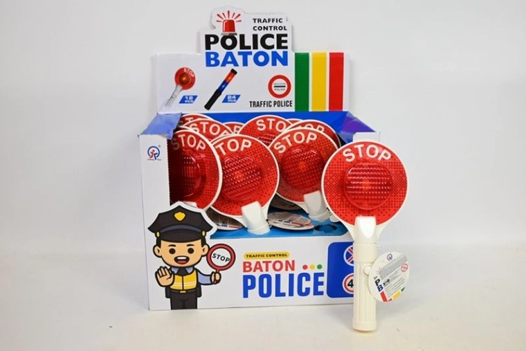 Palet de police à piles avec lumière et son