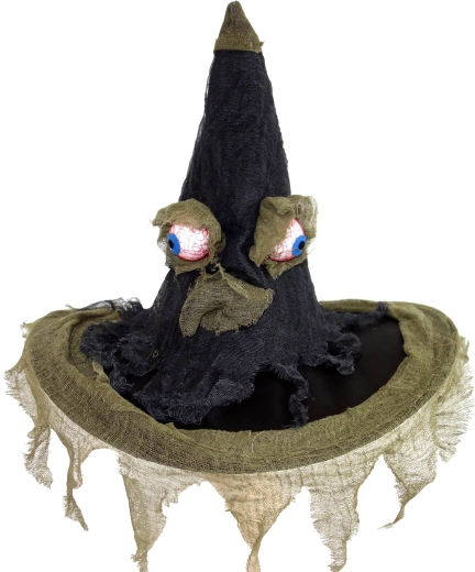 Chapeau de sorcière noir, pointu (universel)