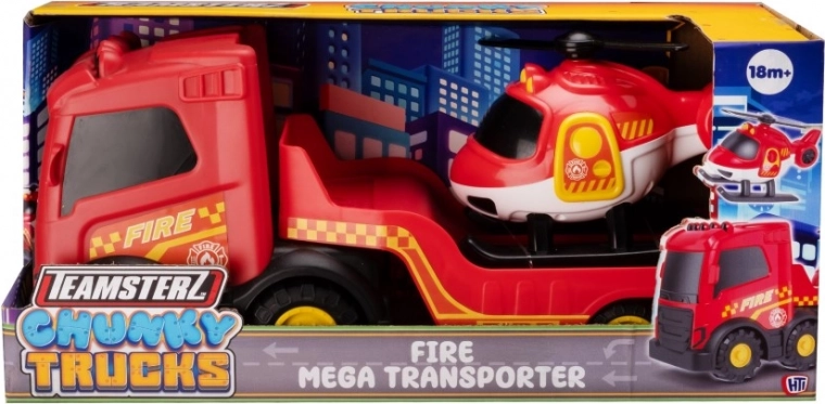 Camion de Pompiers avec Hélicoptère Teamsterz