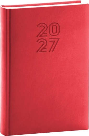 Notique Aprint agenda quotidien 2027 rouge 15 × 21 cm