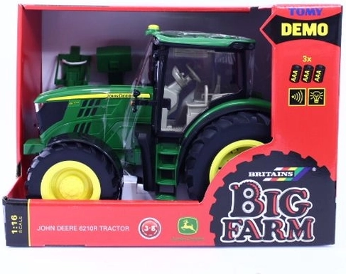 Tracteur Tomy Britains Big Farm John Deere 6210R avec lumières et sons (1:16)