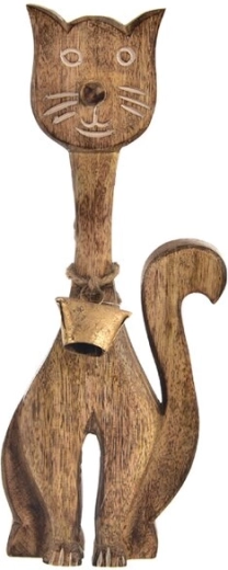 Chat mango avec clochette 10 × 4 × 30 cm