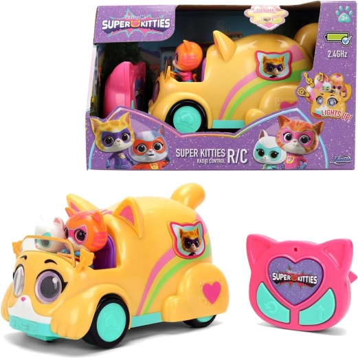 Voiture radiocommandée RC Jada Toys SuperKitties avec Ginny et Bitsy
