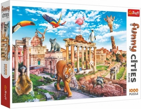 Puzzle Trefl Funny Cities – Rome sauvage, 1000 pièces (68 × 48 cm)