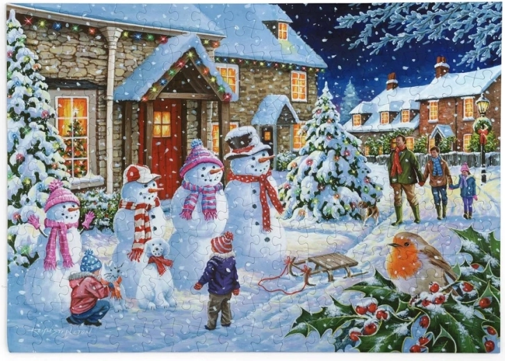 House of Puzzles Promenade enneigée en famille – puzzle de 250 grandes pièces