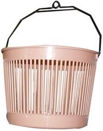 Panier rond à pinces avec œillet 20 × 15 cm, plastique, assortiment de couleurs