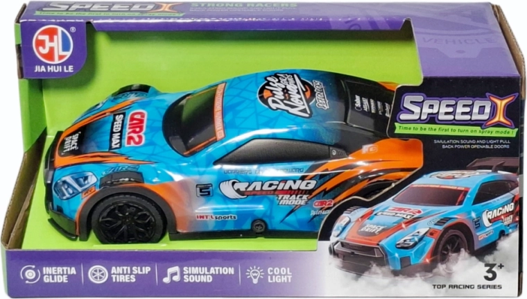 Voiture de course avec lumière et son