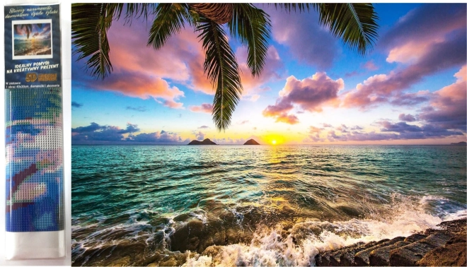 Peinture diamant – coucher de soleil au paradis 30 × 40 cm