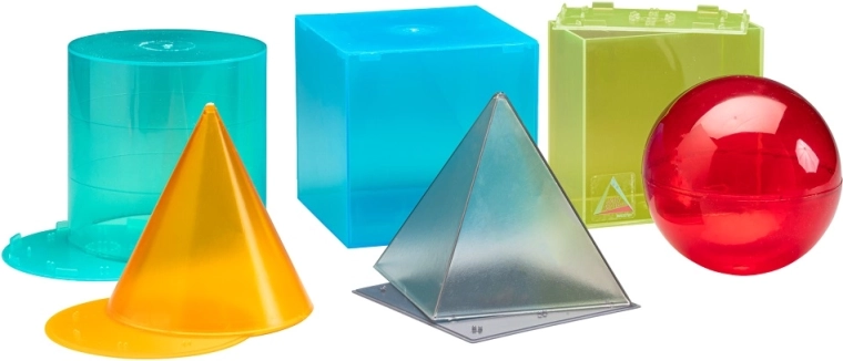 Ensemble transparent de solides géométriques Wissner – 6 pièces