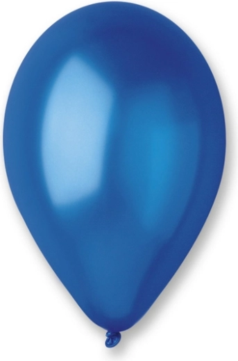 Ballons métalliques 25 cm, bleu foncé