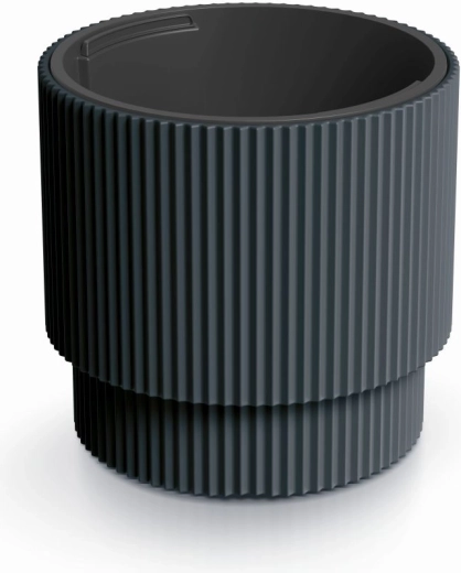 Cache-pot Milly avec insert 30 cm anthracite