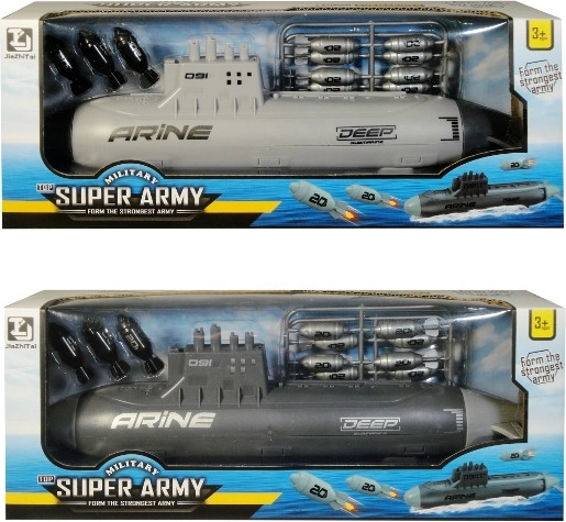 Sous-marin militaire avec projectiles