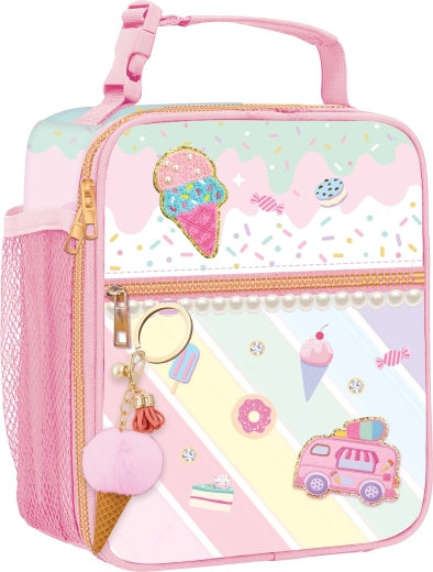 Sac isotherme enfant pour déjeuner avec porte-clés « Glace sucrée »