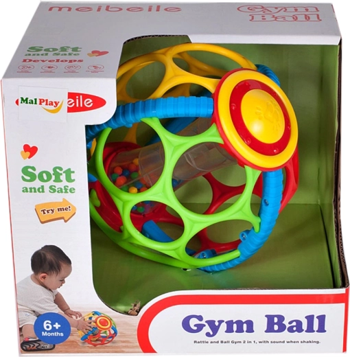 Hochet balle souple pour bébés 15 cm