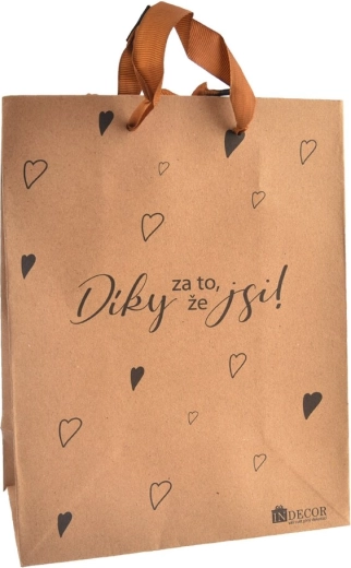 Sac cadeau « Merci d’être là » (26 × 10 × 32 cm)