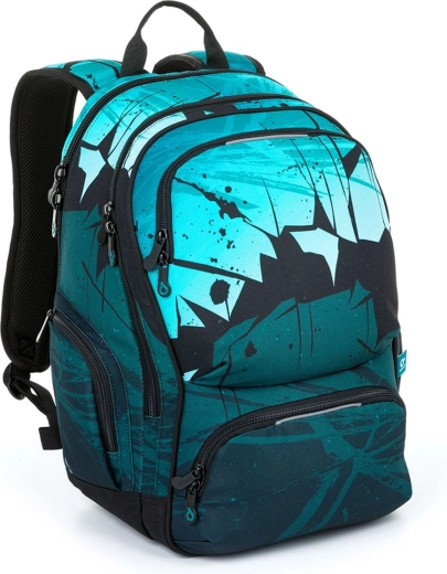 Sac à dos étudiant Topgal Roth vert pétrole