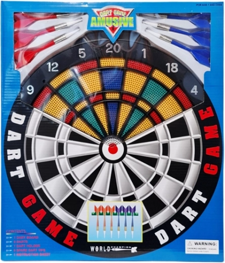 Cible de fléchettes 35 cm avec lot de 6 fléchettes