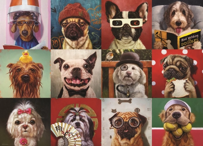 Puzzle Chiens rigolos 1000 pièces