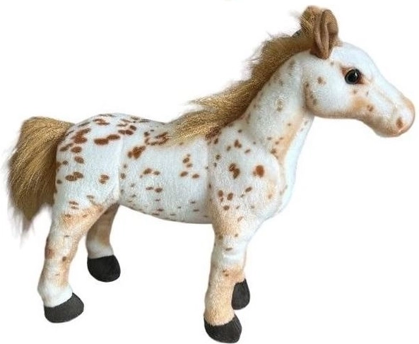 Cheval en peluche pommelé 35 cm