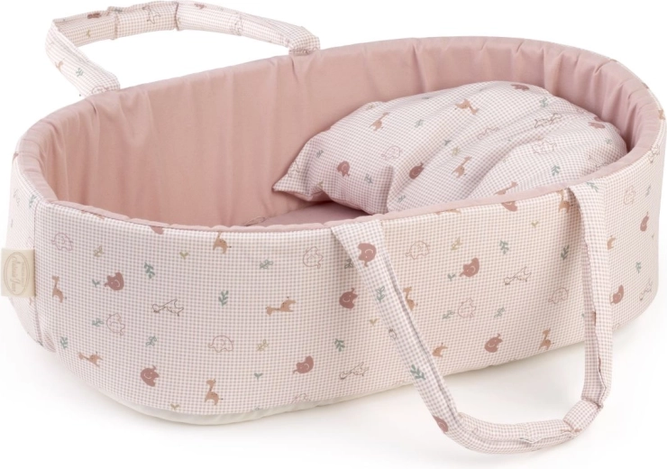 Panier textile portable Antonio Juan Savanna avec coussin pour poupées jusqu’à 33 cm
